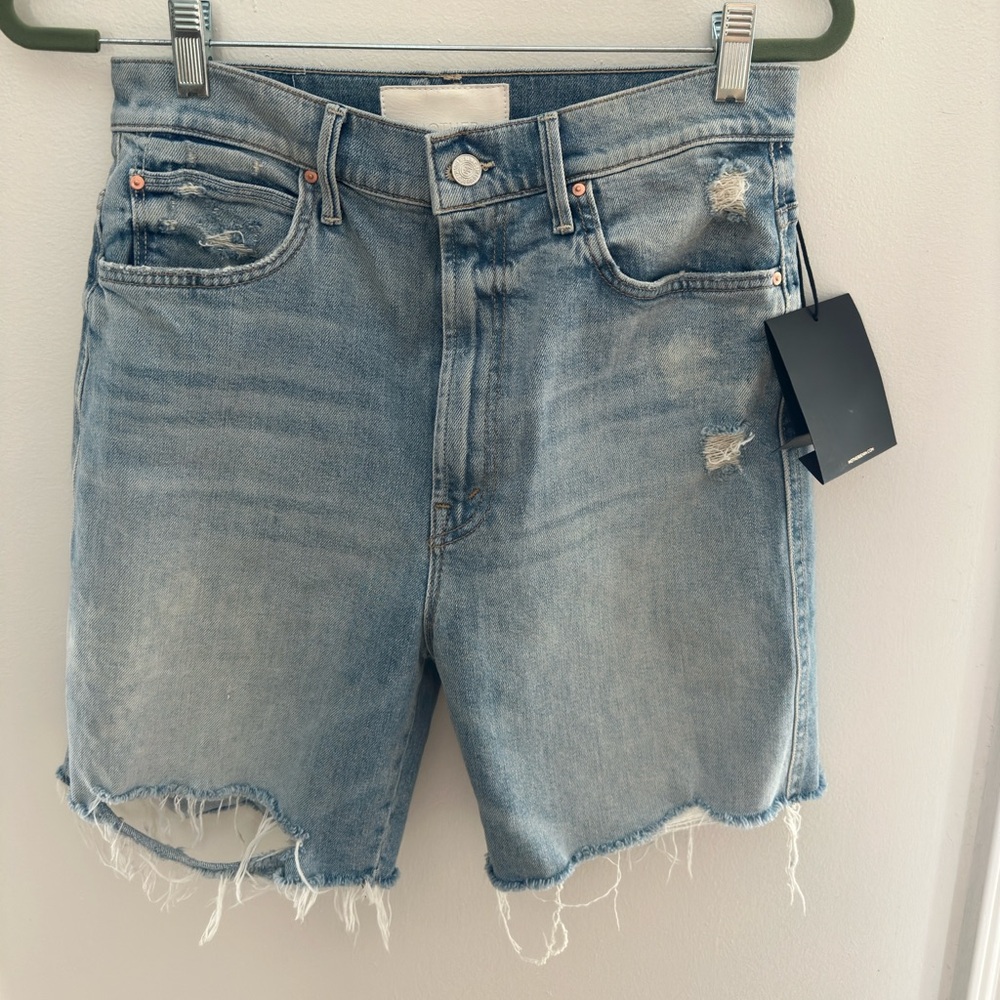 NWT Mother Ligh Wash High Waisted Denim Shorts - Size 29